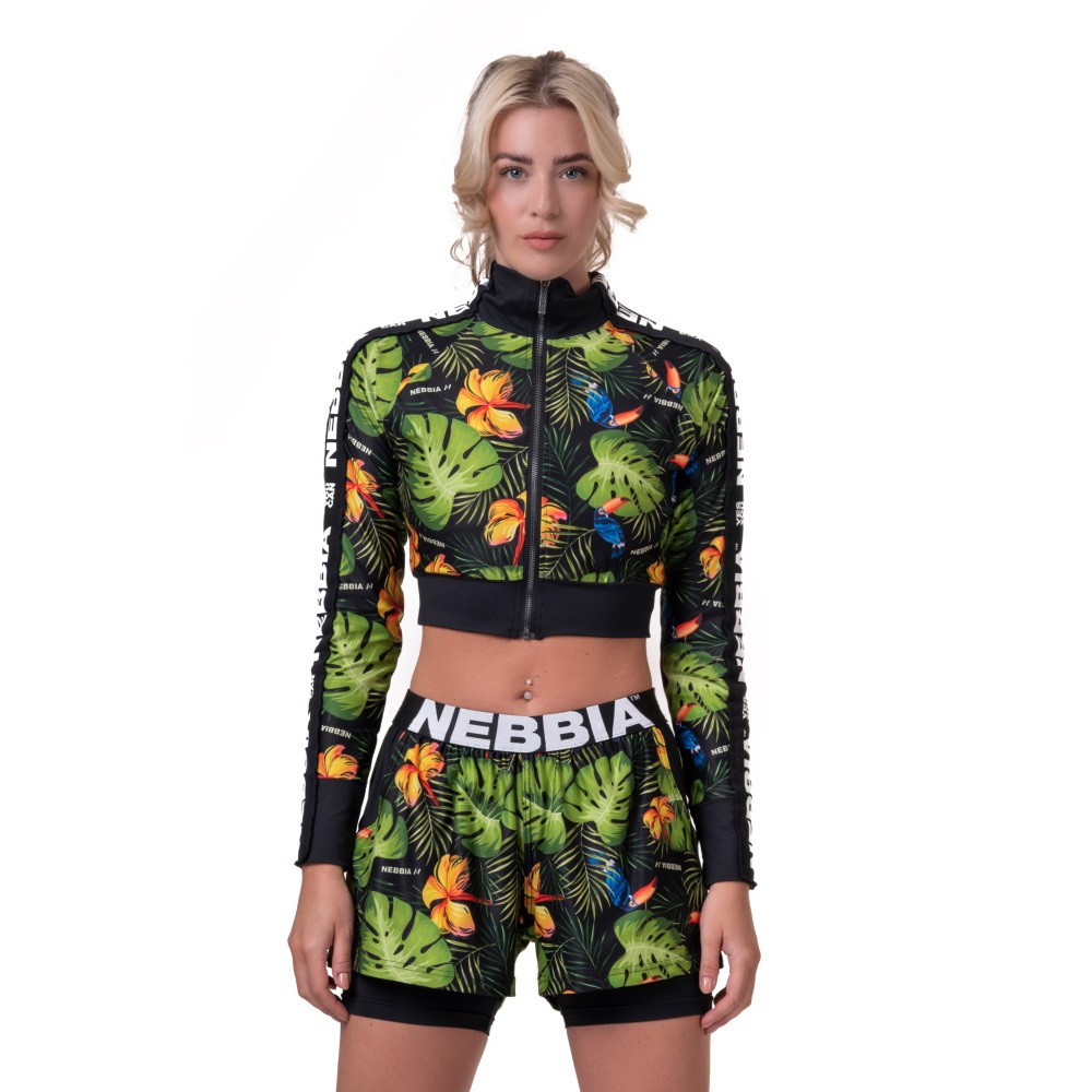 Dámská bunda Nebbia High-Energy Cropped Jacket 564  Jungle Green