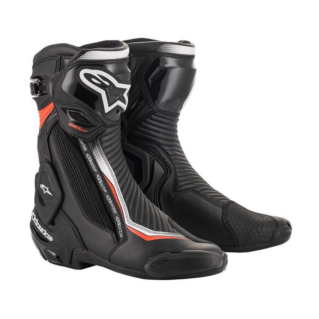 Dámské moto boty Alpinestars SMX Plus 2 černá/bílá/červená fluo 2