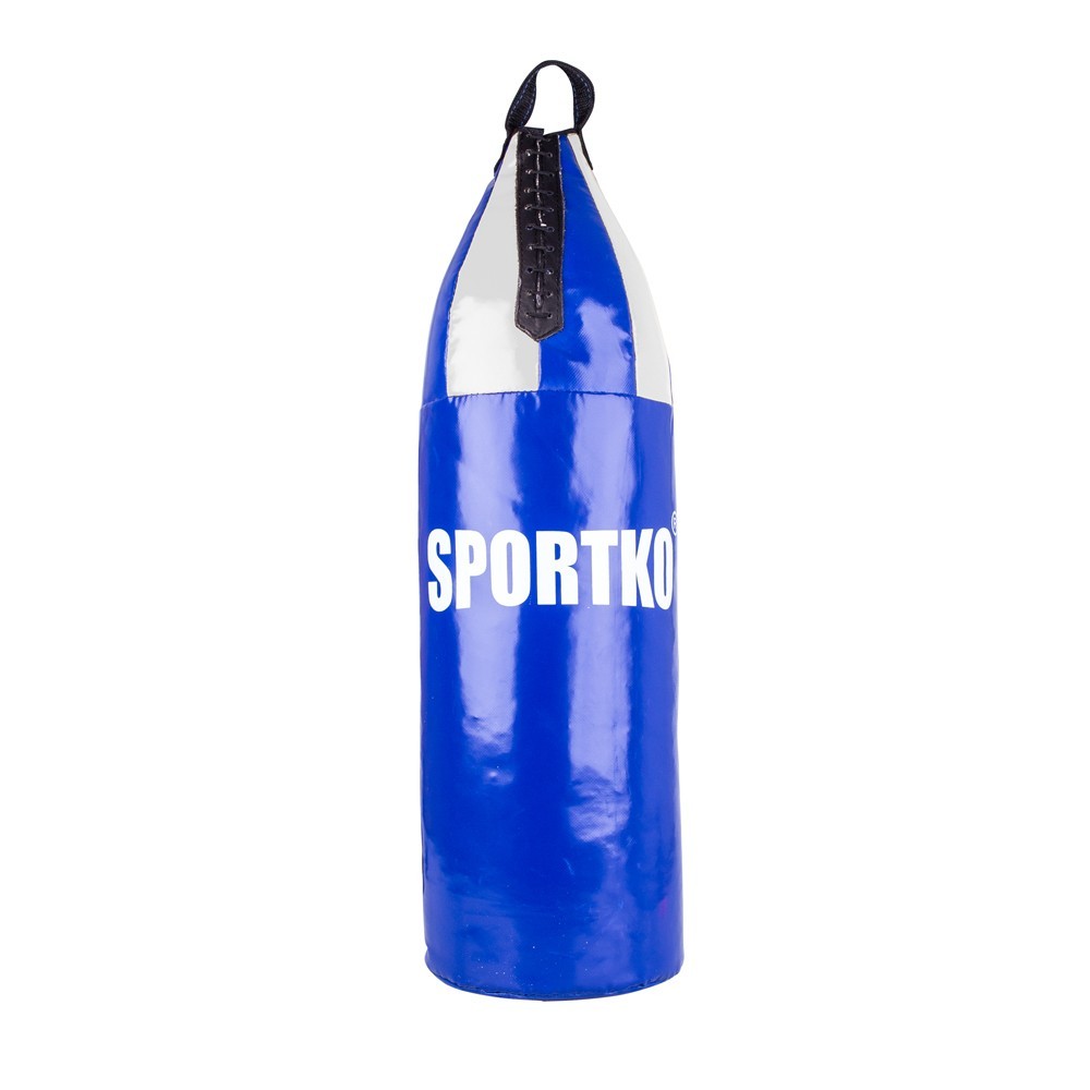 Dětský boxovací pytel SportKO MP8 24x70 cm  modro-bílá