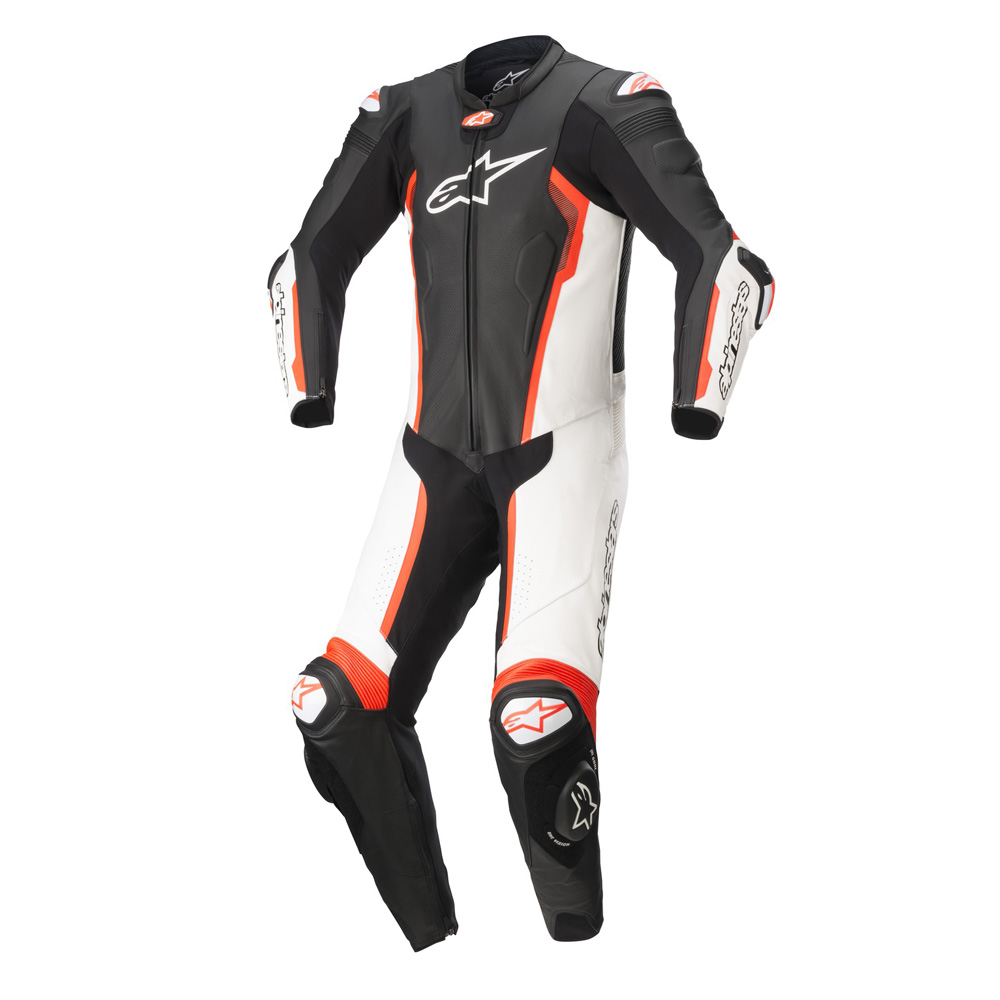 Jednodílná moto kombinéza Alpinestars Missile 2 černá/bílá/červen