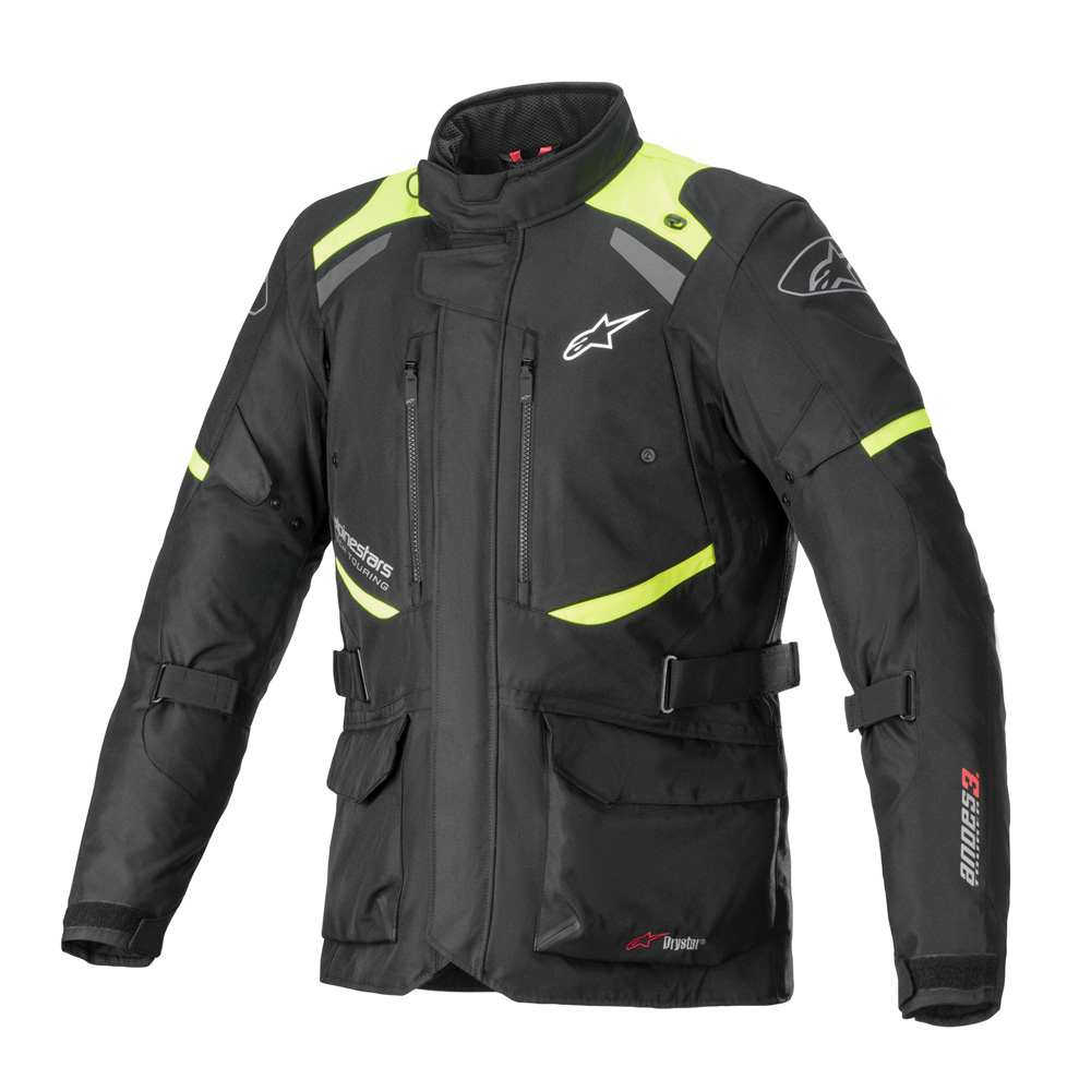 Moto bunda Alpinestars Andes Drystar černá/žlutá fluo 2022