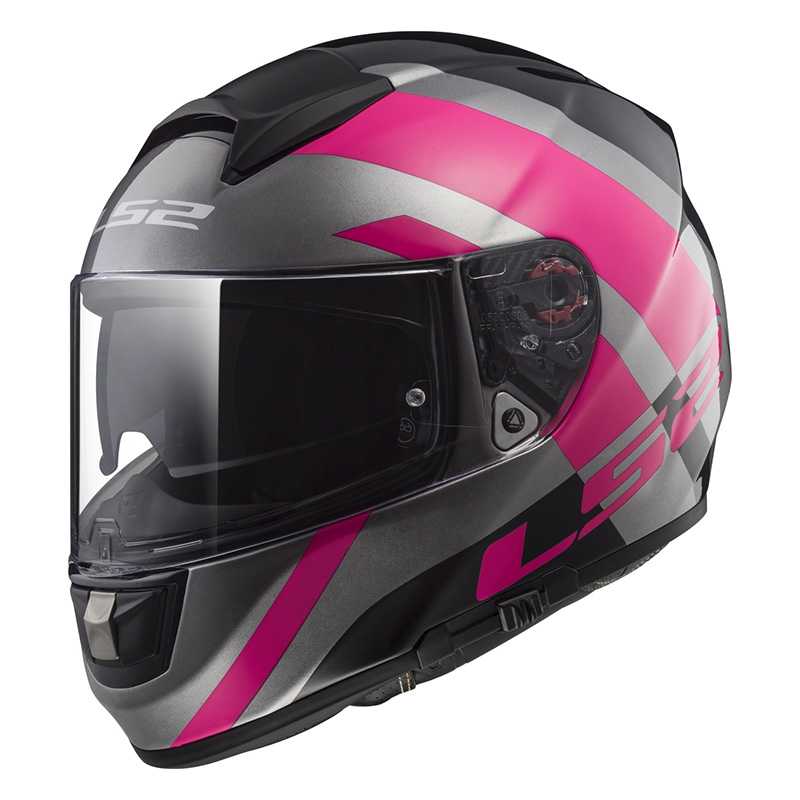 Moto přilba LS2 FF397 Vector Trident  Titanium Pink  S (55-56)