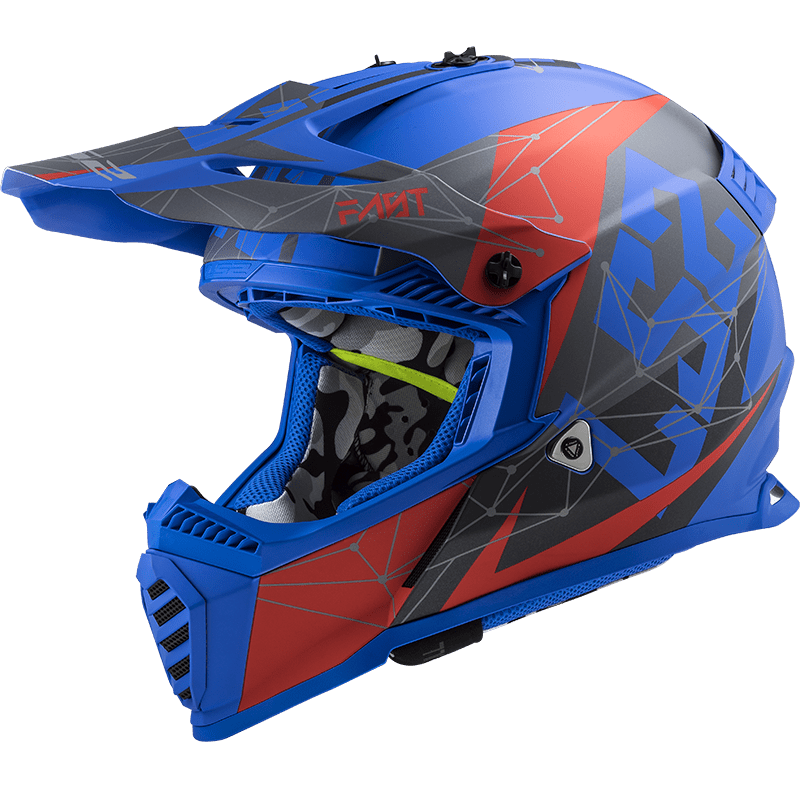 Moto přilba LS2 MX437 Fast Evo Alpha  Matt Blue  S (55-56)