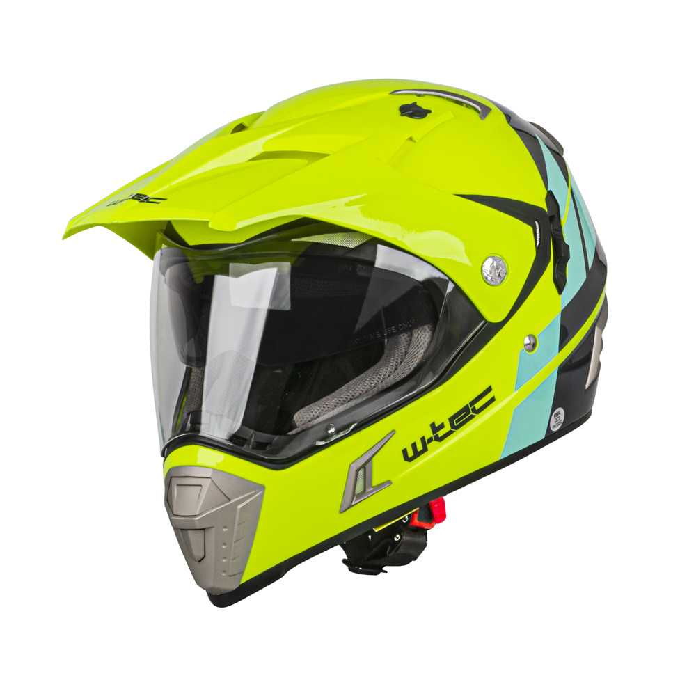 Moto přilba W-TEC Dualsport  Fluo Yellow-Blue  S (55-56)