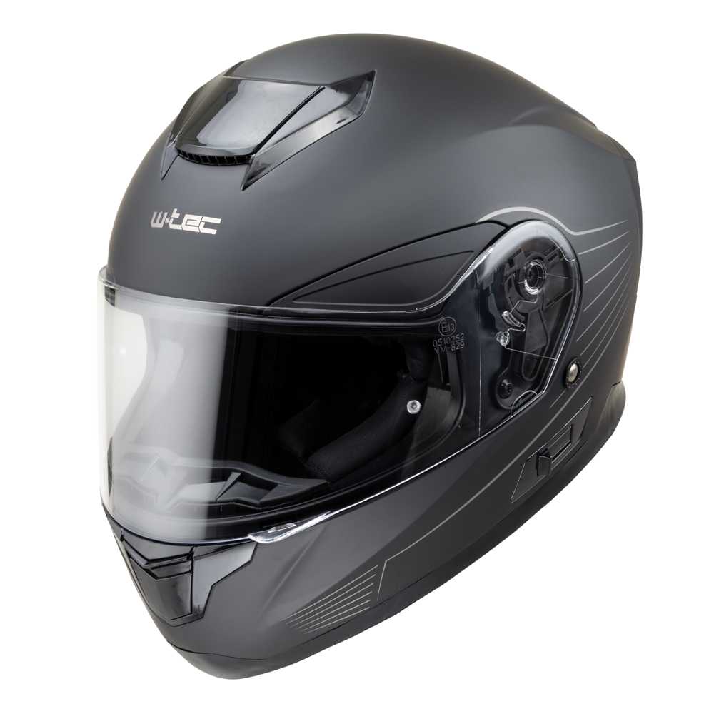 Moto přilba W-TEC Yorkroad Solid  Black Grey Matt  XL (61-62)