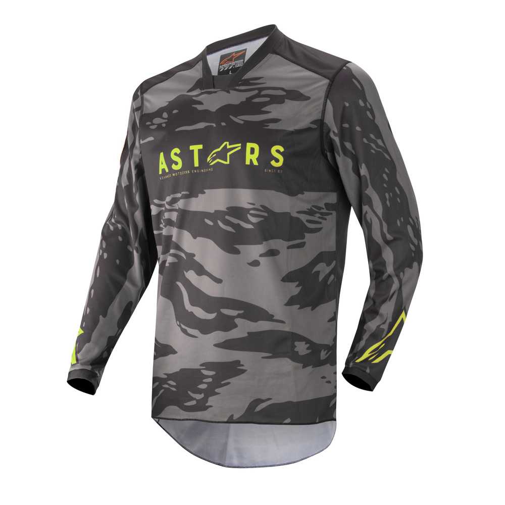 Motokrosový dres Alpinestars Racer Tactical černá/šedá maskáčová/