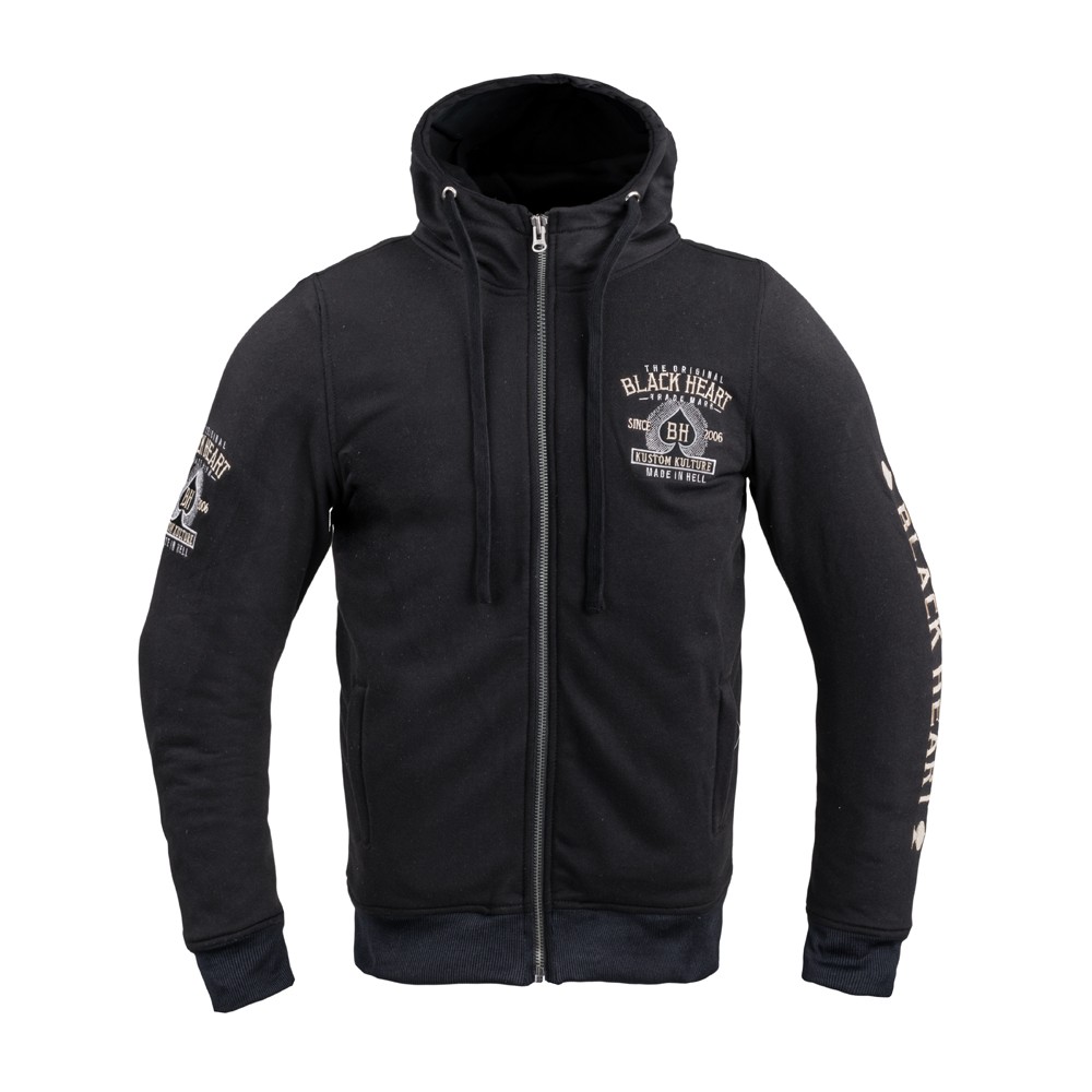 Pánská mikina W-TEC Black Heart Kustom Kulture Hoodie s aramidem