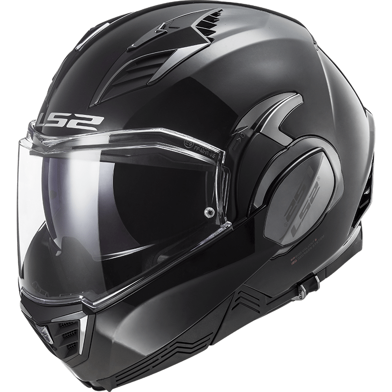 Výklopná moto přilba LS2 FF900 Valiant II Solid P/J  Gloss Black