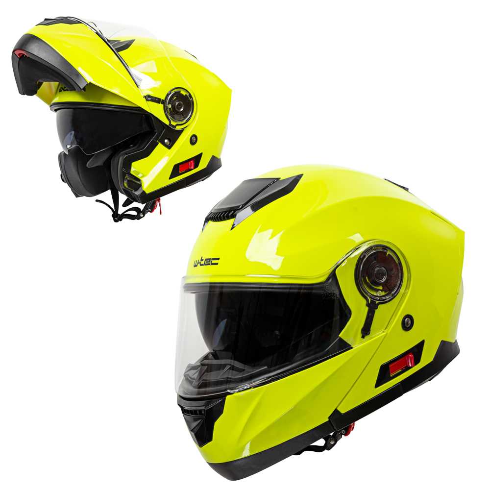 Výklopná moto přilba W-TEC Lanxamo  Fluo Yellow  M (57-58)