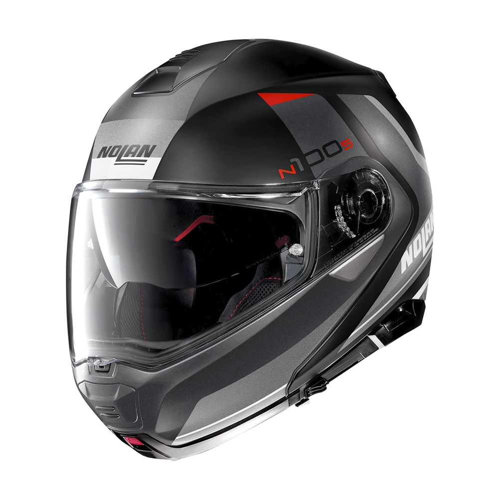 Moto helma Nolan N100-5 Hilltop N-Com P/J  Slate Grey  M (57-58)