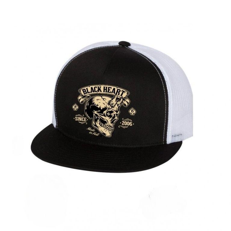 Kšiltovka BLACK HEART Devil Skull Trucker  černá