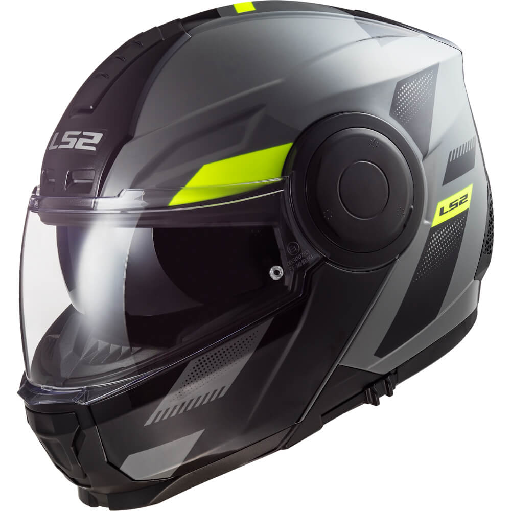 Výklopná moto přilba LS2 FF902 Scope Grey H-V Yellow  M (57-58)