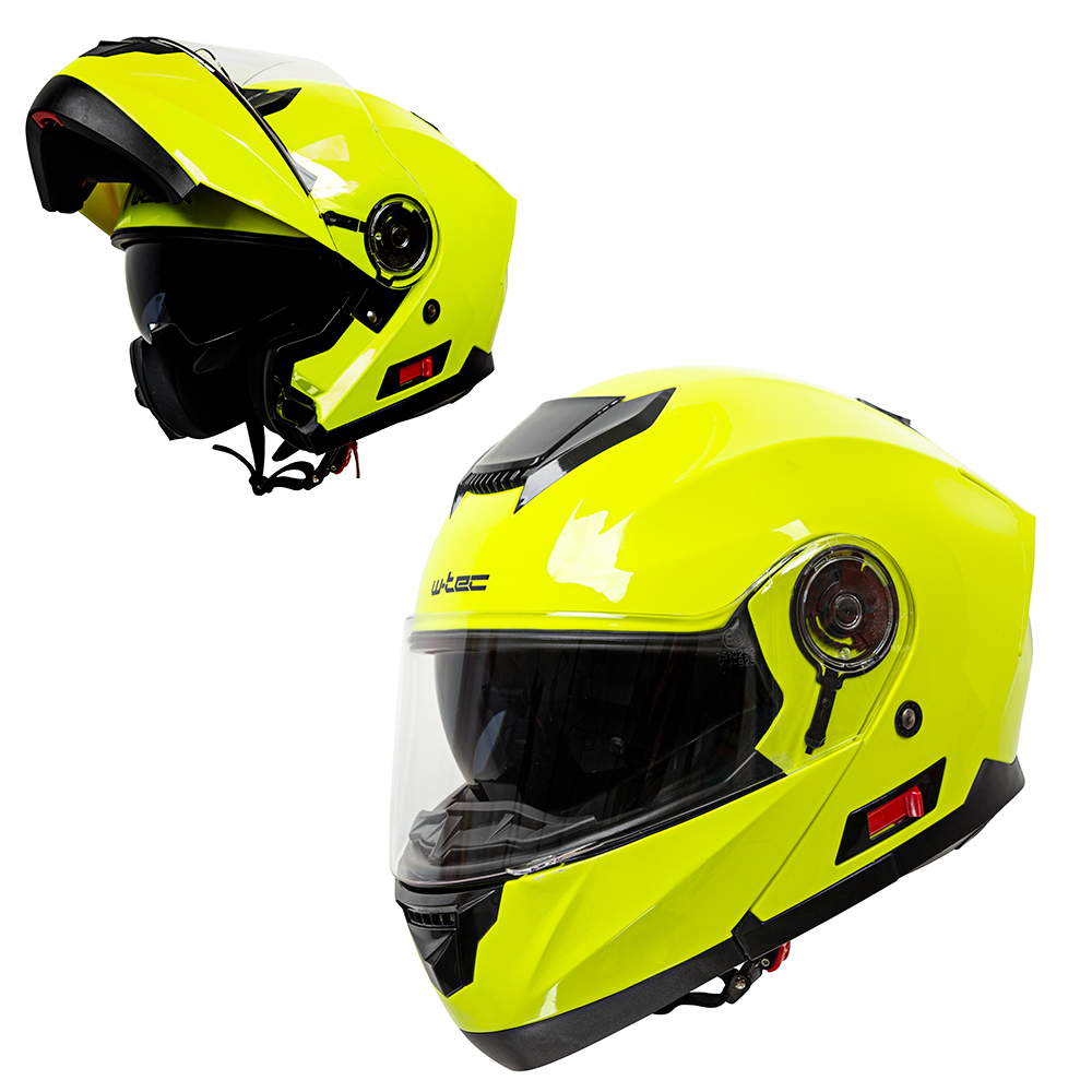 Výklopná moto přilba W-TEC Cullo  XL (61-62)  fluo žlutá