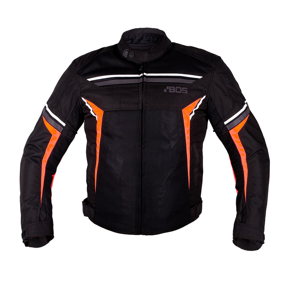 Pánská moto bunda BOS Laganas  Black/Orange  L