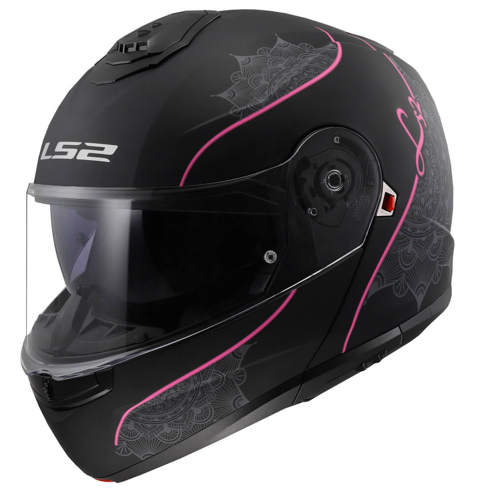 Výklopná přilba LS2 FF908 Strobe II Lux Matt Black-Pink  L (59-60)